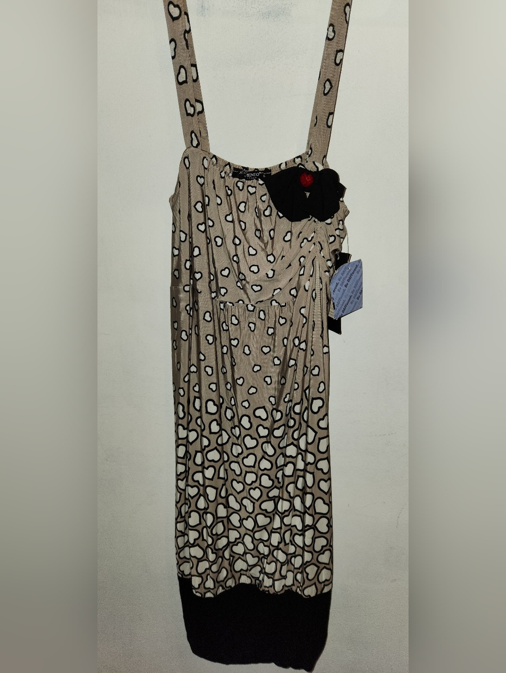 Junior Heart Print Dress Size L Made In Italy Women Size S M NWT